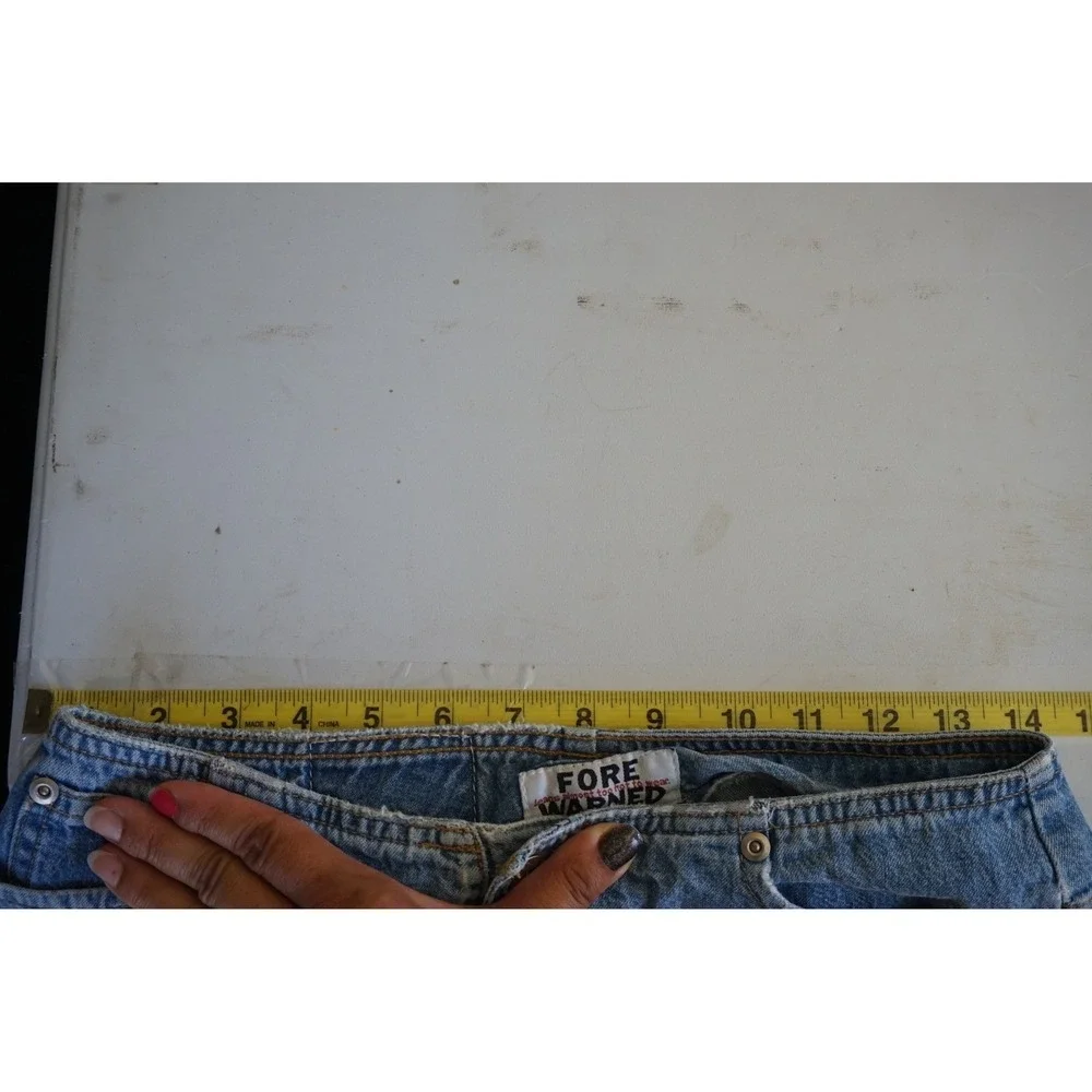 Forenza Denim Shorts 100% Cotton Vintage 90s high waist A-line grunge shorts
